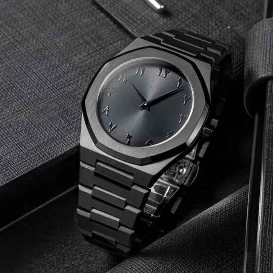 ⌚ ساعة عربية ملكية باللون الأسود 🖤 Nexora Shop